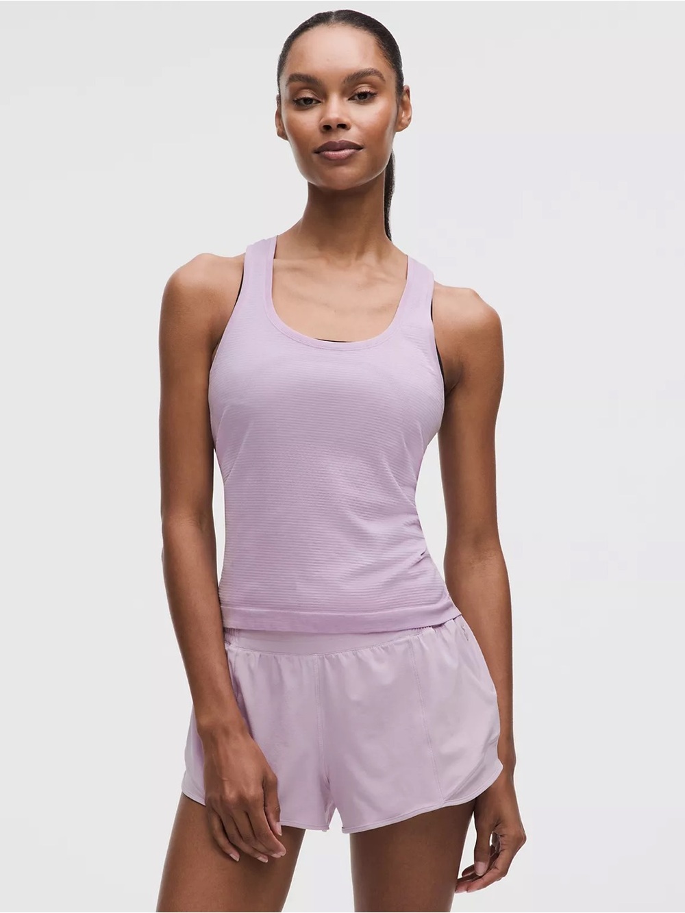 lululemon Swiftly Tech Racerback Tank Top 2.0 Waist Length Lilac Play Size 10 NW